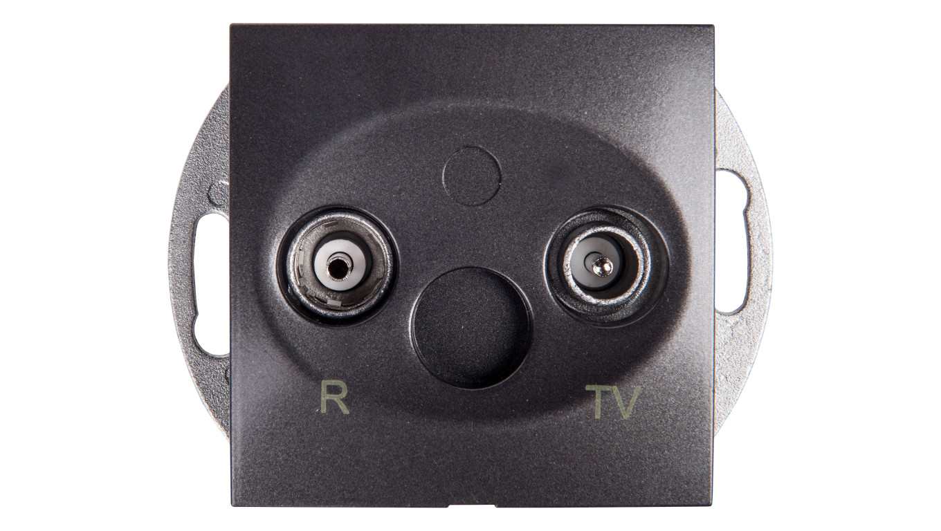 Simon 54 Gniazdo antenowe RD/TV końcowe separowane antracyt DAK.01/48