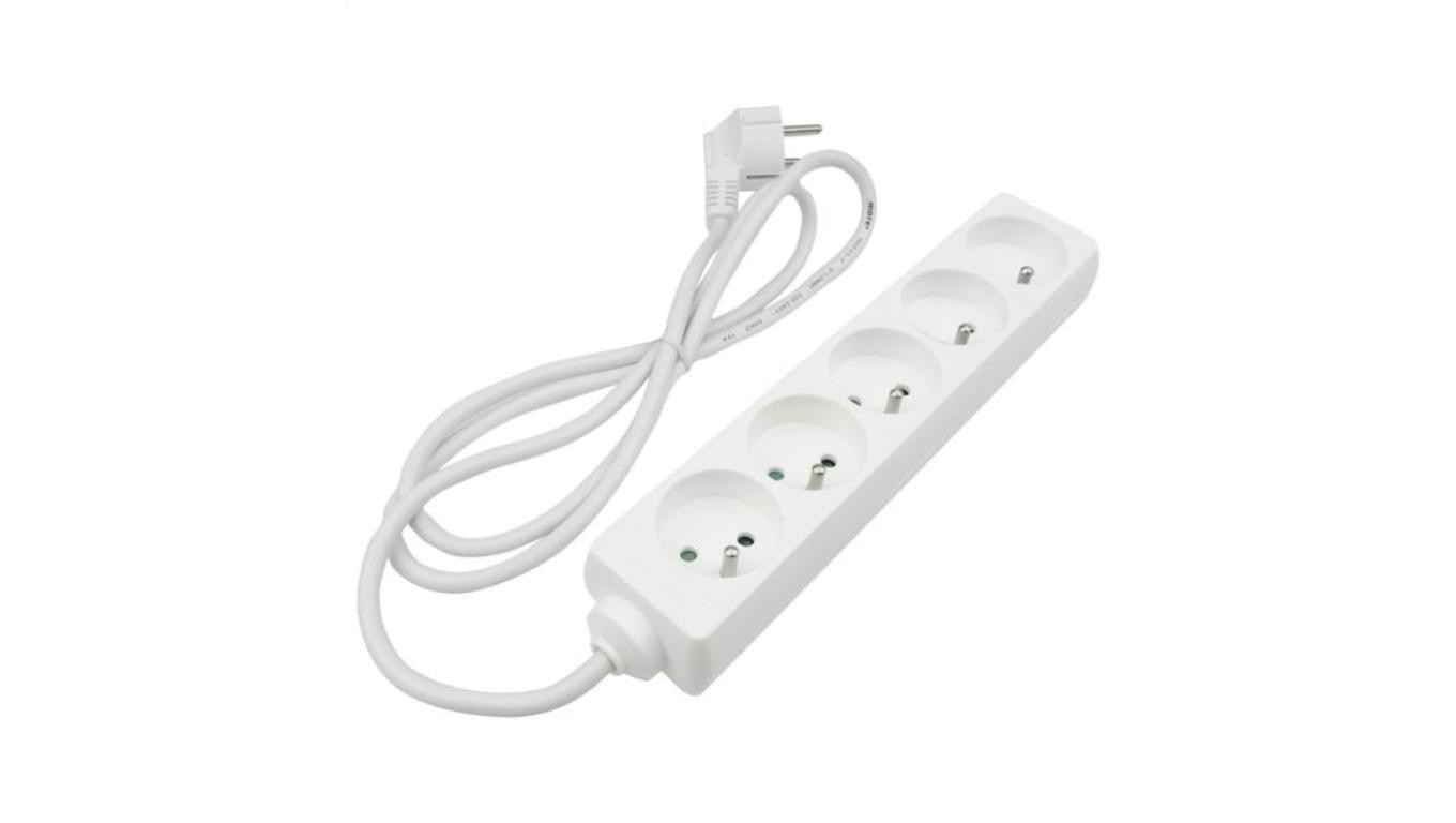 Przedłużacz 5 gniazd 1.5m z/u 3x1.0mm2 BIAŁY