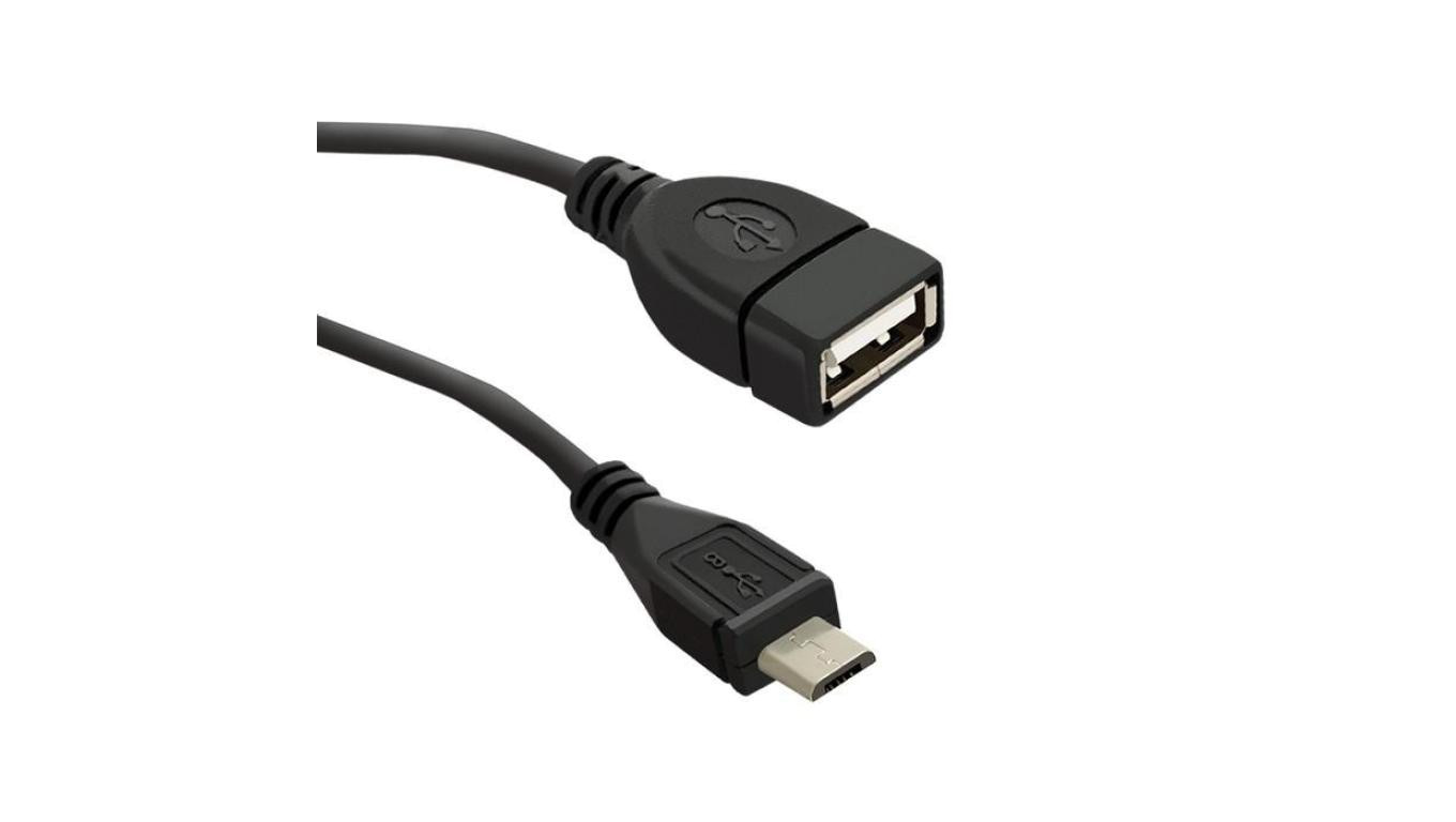 Qoltec Kabel USB OTG 2.0 A żeński Micro USB B męski 0.2m
