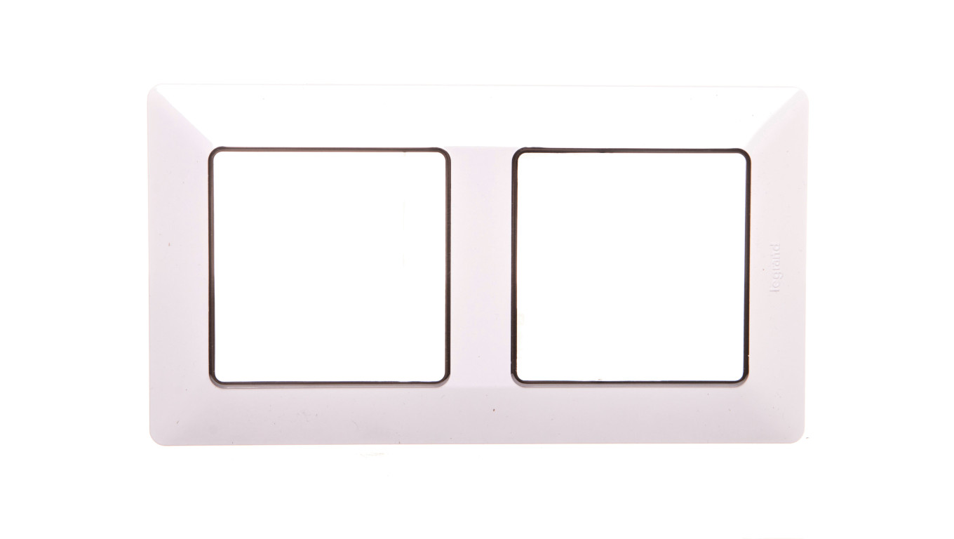 VALENA LIFE Ramka podwójna biała/chrom 754032