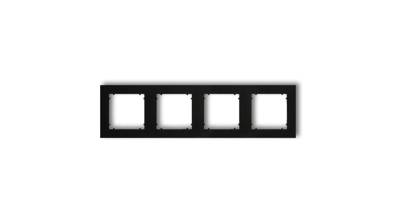 MINI Ramka poczwórna czarny mat 12MR-4