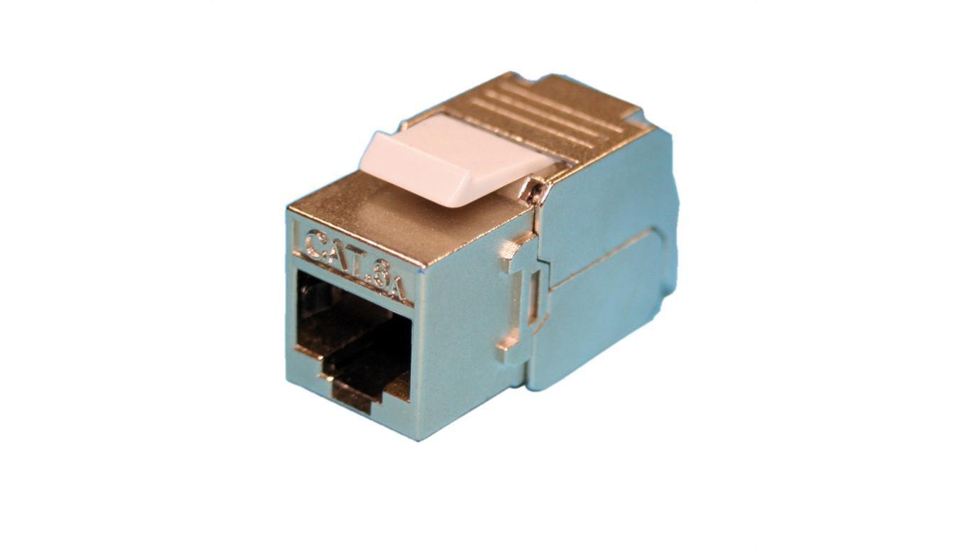 ROLINE Kat.6A (klasa EA) Keystone, ekranowany, beznarzędziowy, kolor srebrny