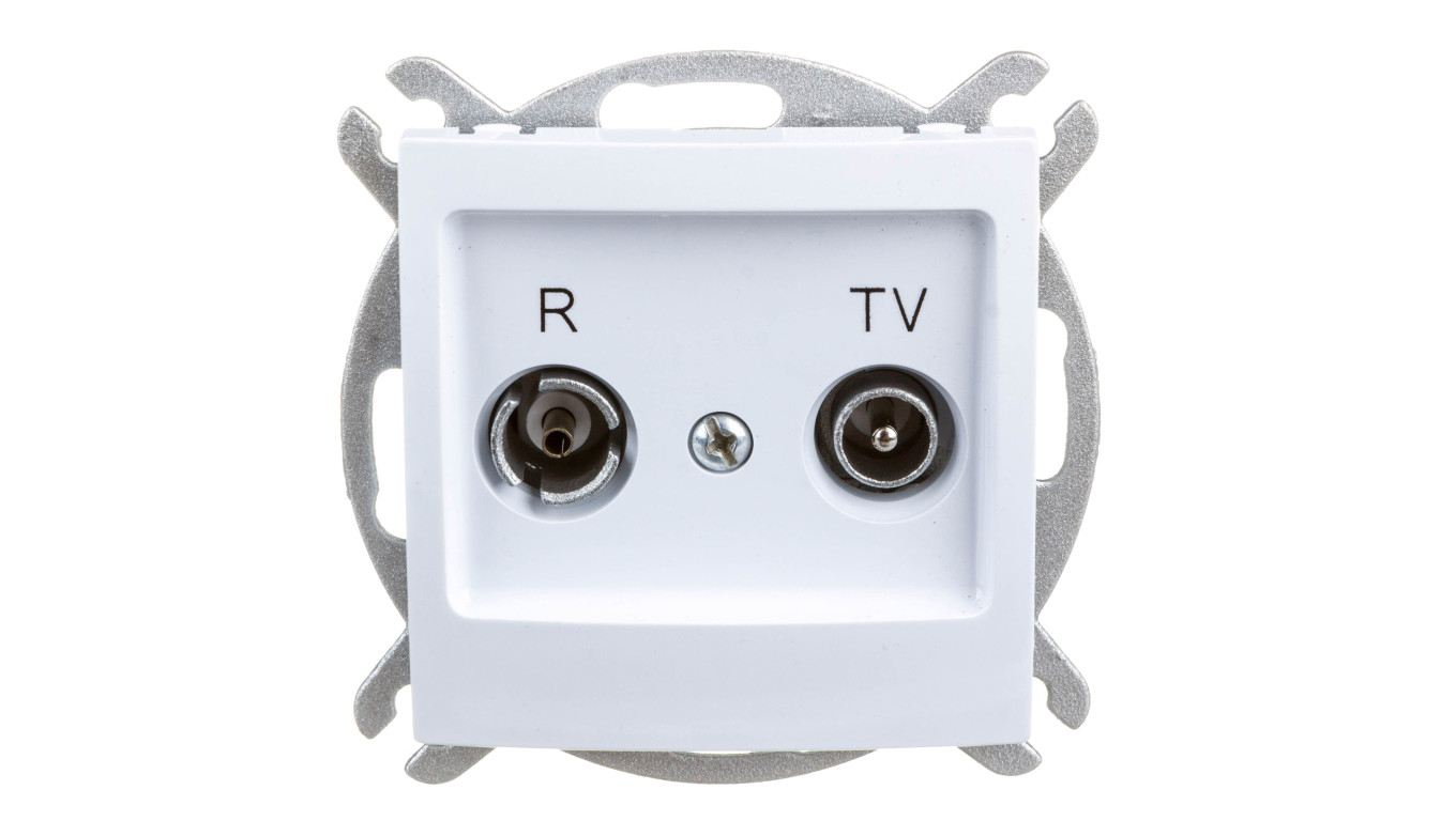 IMPRESJA Gniazdo antenowe RTV końcowe 2,5-3dB białe GPA-YK/m/00