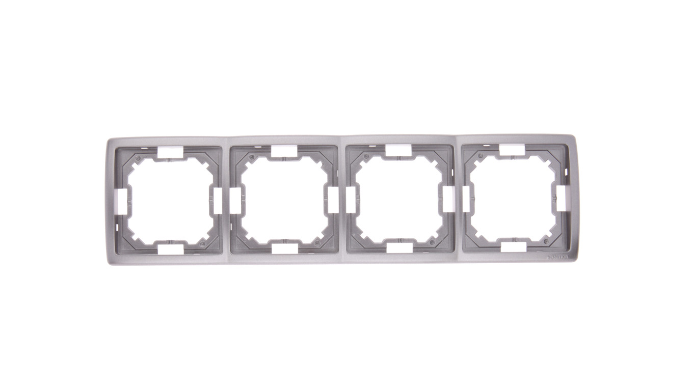 Simon Basic Standard Ramka poczwórna uniwersalna stal inox BMR4/21