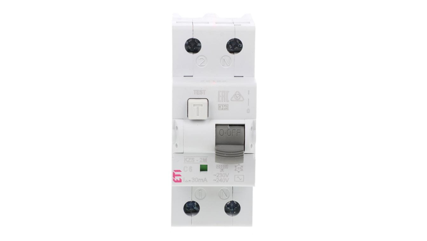 Wyłącznik różnicowo-nadprądowy 2P 6A C 0,03A typ AC KZS-2M 002173121