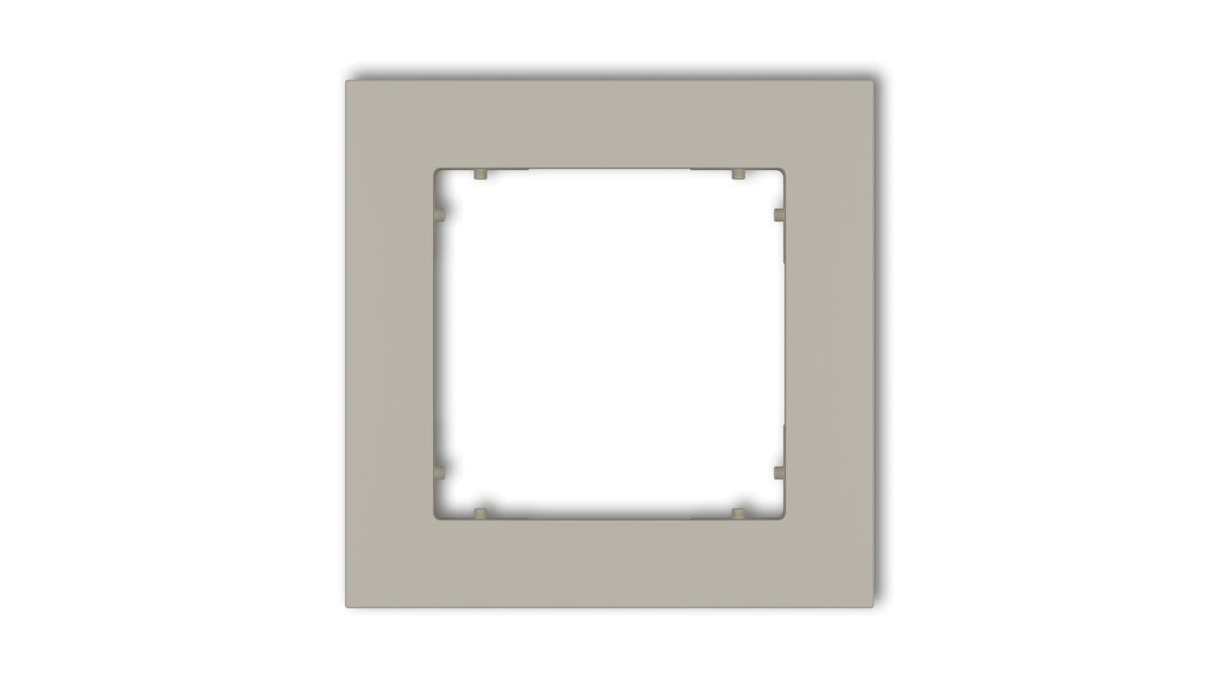 MINI Ramka uniwersalna pojedyncza kwadratowa z tworzywa taupe 60MR-1
