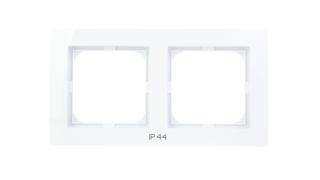 AS Ramka podwójna do łączników IP44 biała RH-2G/00
