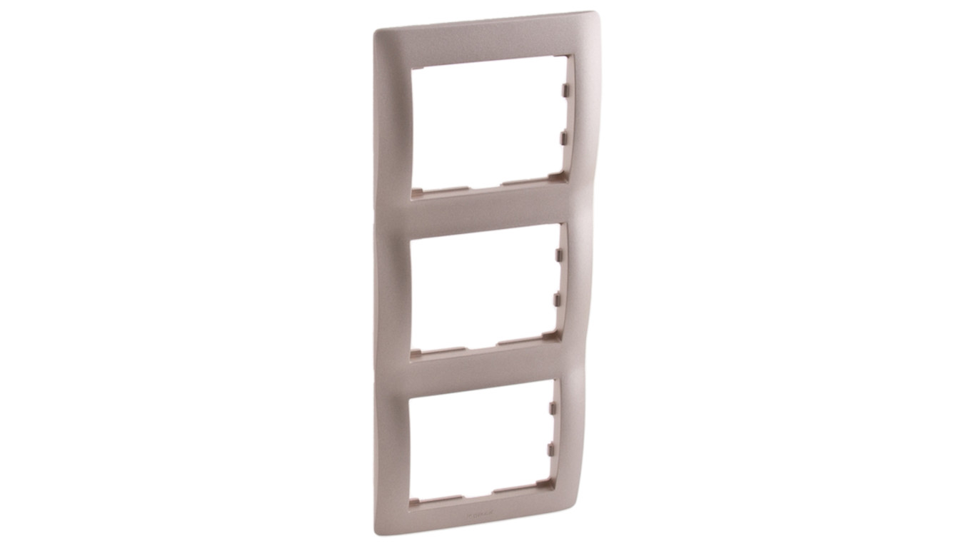 SISTENA LIFE Ramka potrójna pionowa titan 771407