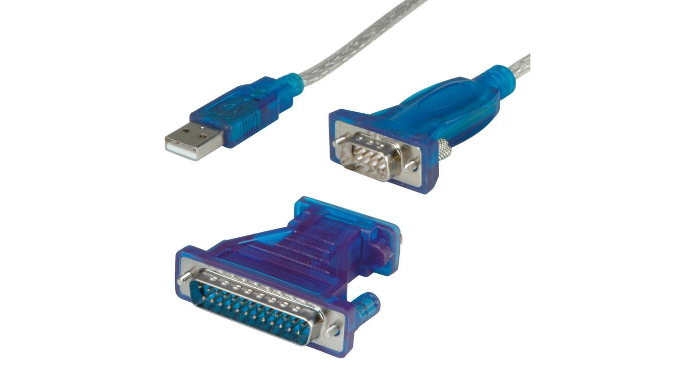 VALUE kabel konwertera USB - szeregowy DB9, turkusowy, 1,8 m