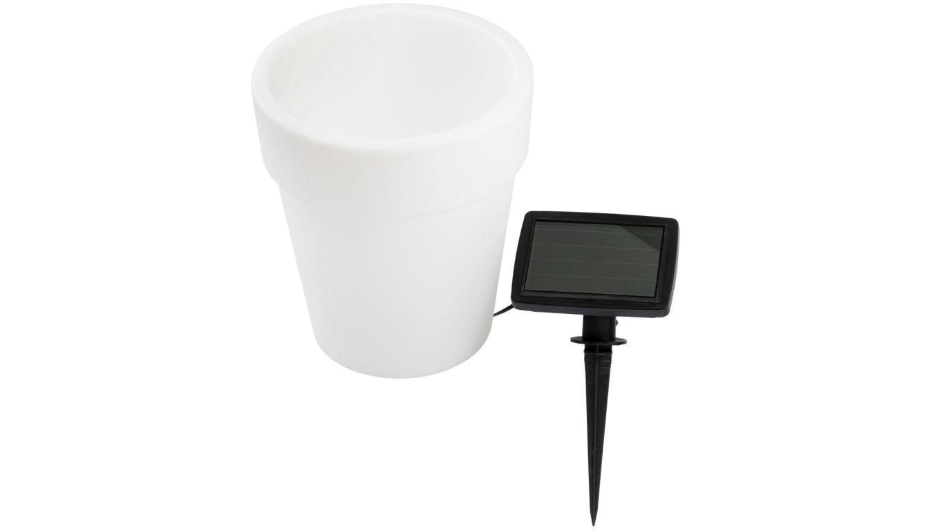 Lampa Ogrodowa Doniczka Solarna LED Biała 4000K neutralna GOLDLUX