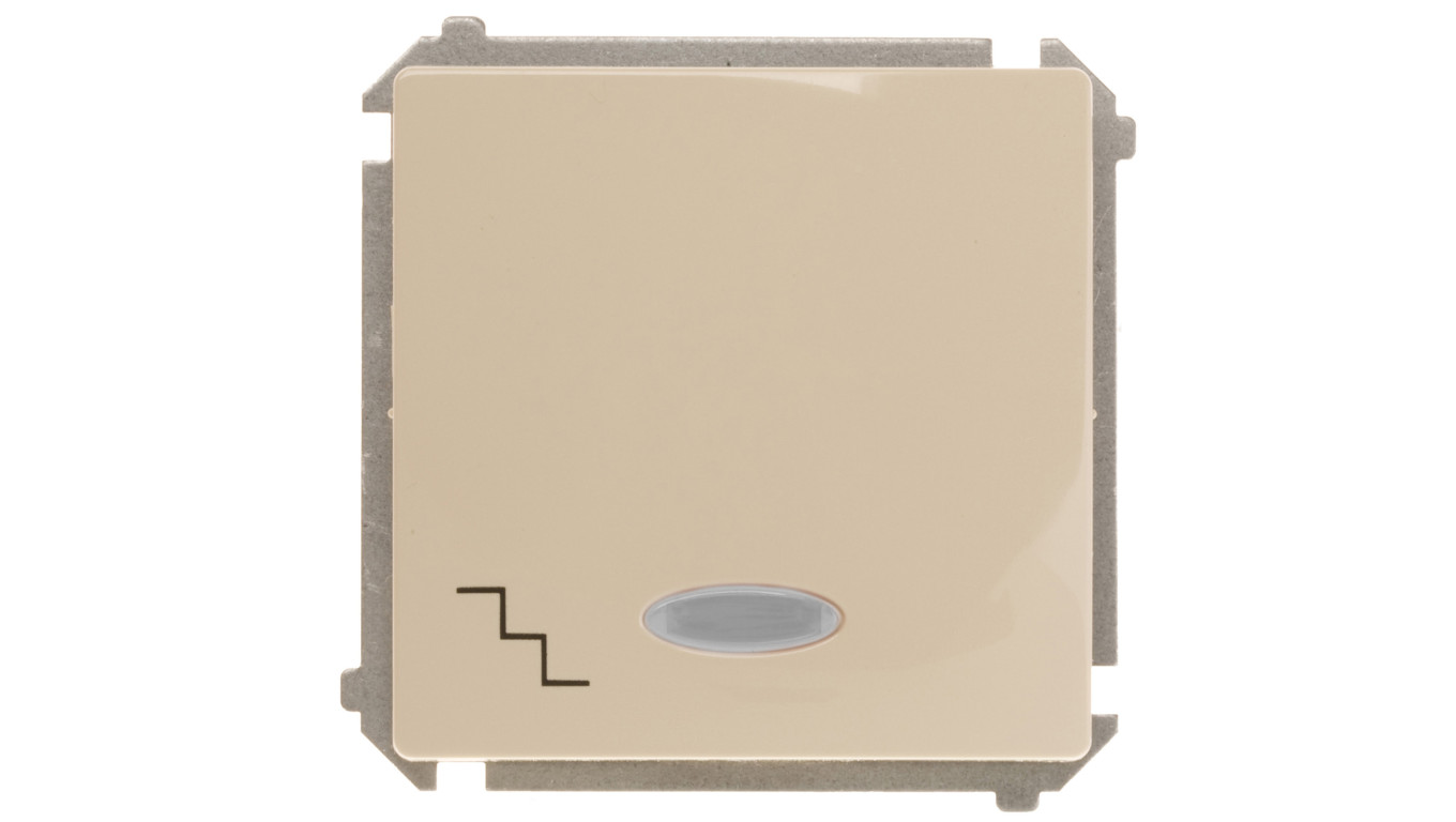 Simon Basic Łącznik schodowy z podświetleniem, szybkozłącza, beżowy BMW6L.01/12