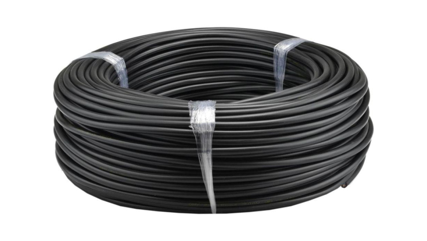 Przewód prądowy H03VV-F / OMY 300V 2x1 czarny linka Elektrokabel 25m