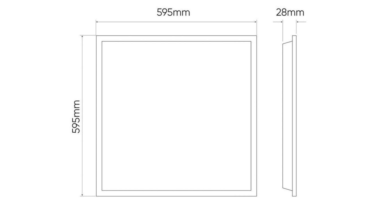 LED line LITE Panel Backlit 40W 4000K 4000lm 100lm/w kwadrat 595x595 Atest PZH 3 lata gwar.