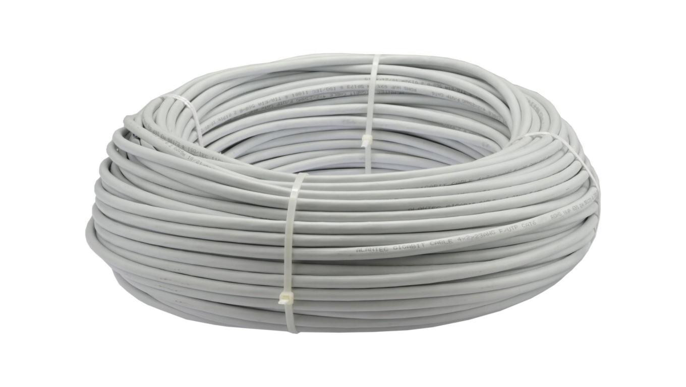 Kabel FTP kat.6 F/UTP 4x2x0,57 Dca jasnoszary LSOH Alantec 100m