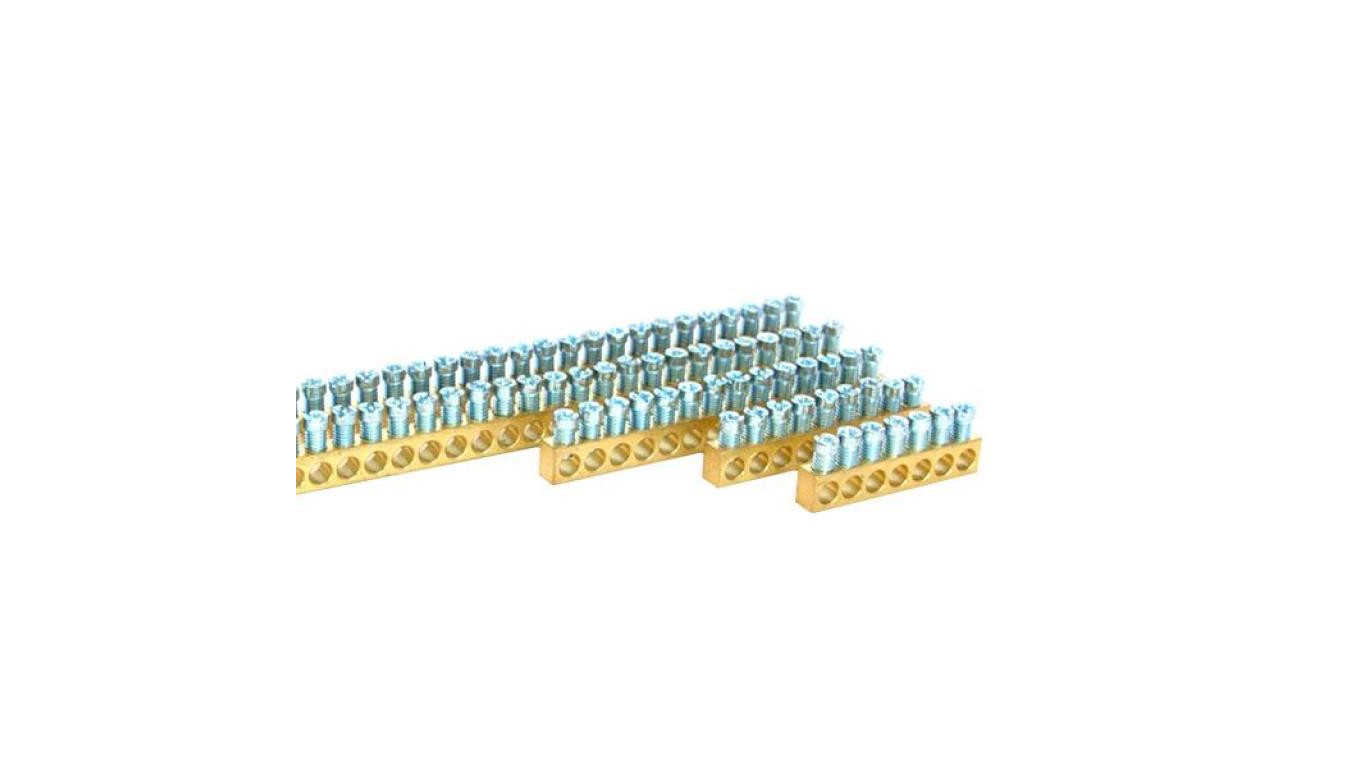 Listwa zaciskowa mosiężna BB142-10, 142 - tory, 1,5-16mm2, 63A, 1m MAD0142E21