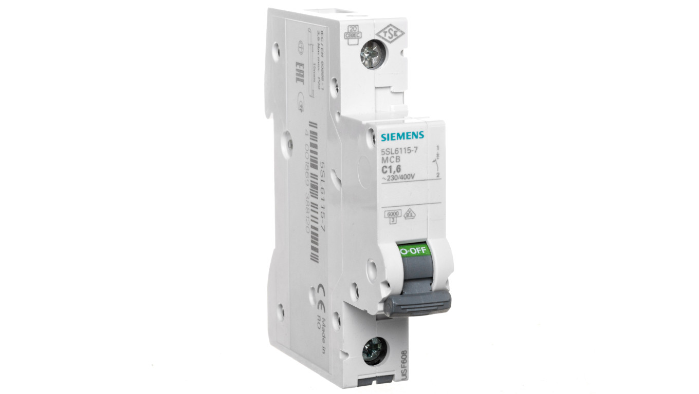 Wyłącznik nadprądowy 1P C 1.6A 6kA AC 5SL6115-7