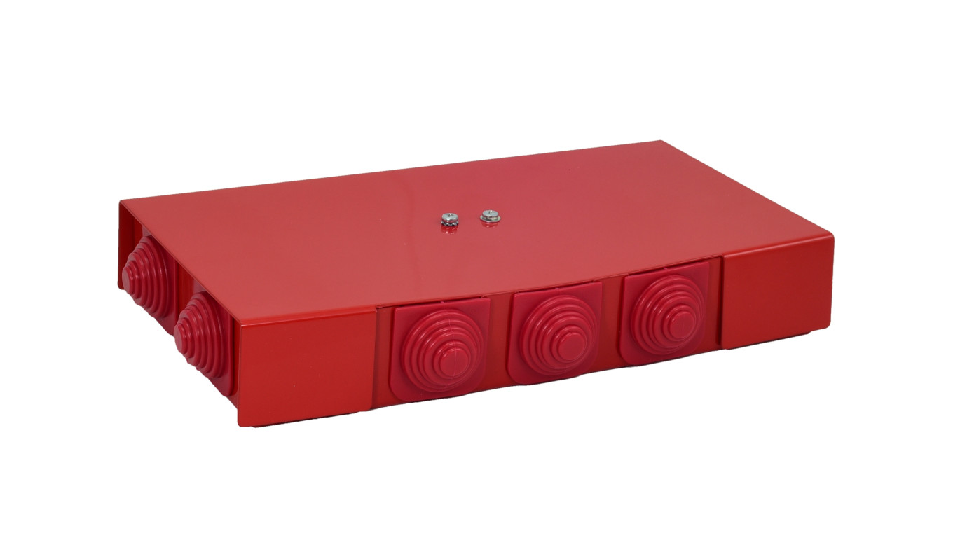 Puszka przeciwpożarowa PIP-2AN P2x3x4 STANDARD, prostokątna, E90, przelotowa, wymiary 103x30x197mm, czerwony 84622616