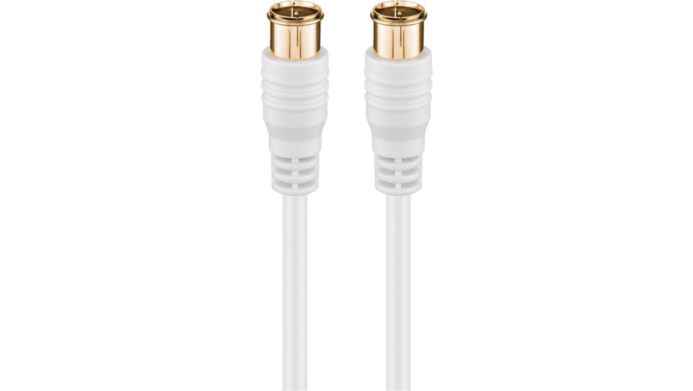 Kabel przyłączeniowy SAT (80 dB), szybkozłączka F, podwójne ekranowanie - Długość kabla 1.5 m