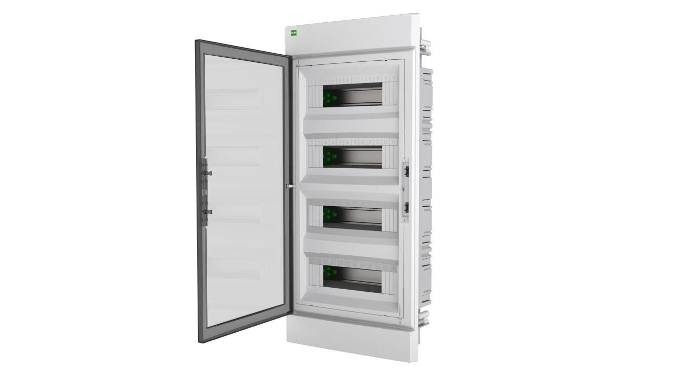 Rozdzielnica modułowa ELEGANT 4x12 PE+N podtynkowa dymny 2475-01