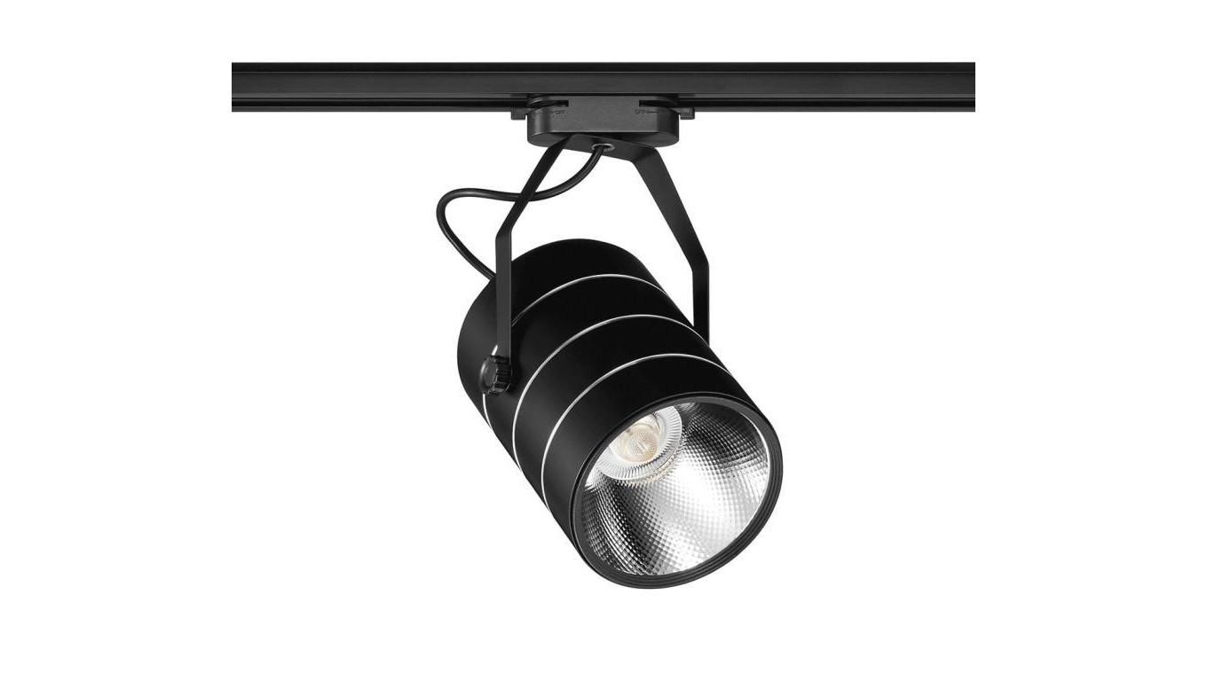 Lampa Szynowa LED 23W 4000K Premium Czarna Jednofazowa