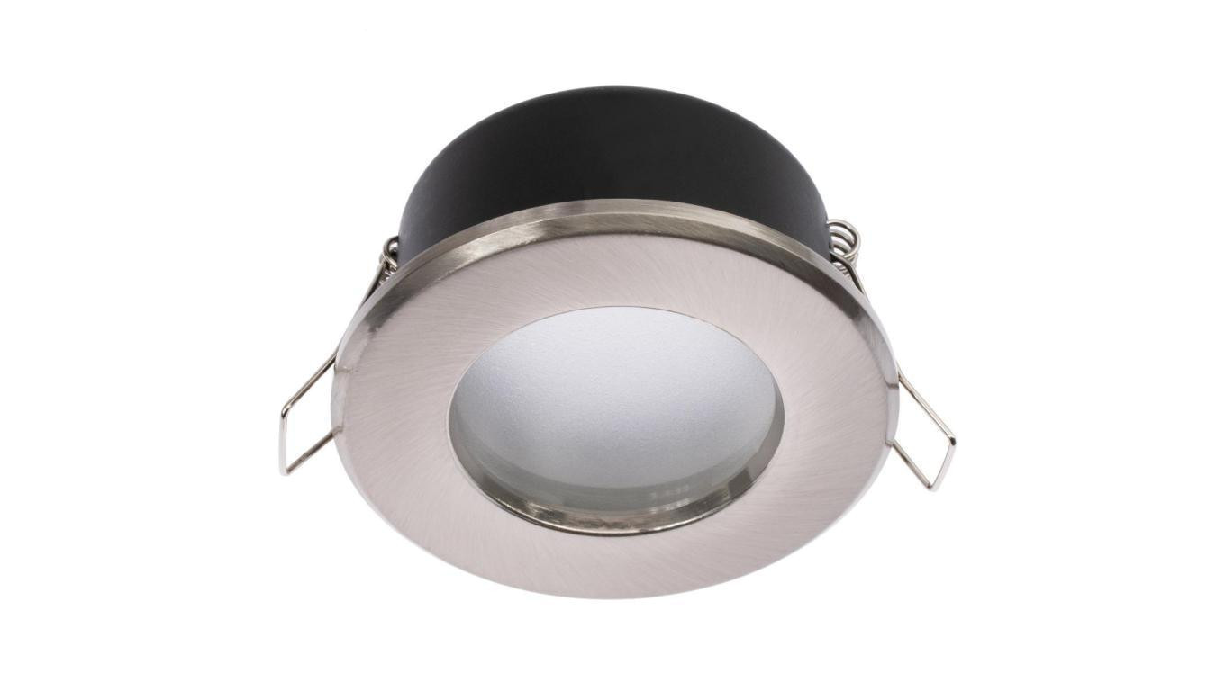 Oprawa Halogenowa Podtynkowa Podbitka Łazienkowa Hermetyczna AQUS GU10 LUMILED Satyna IP44 STAŁA