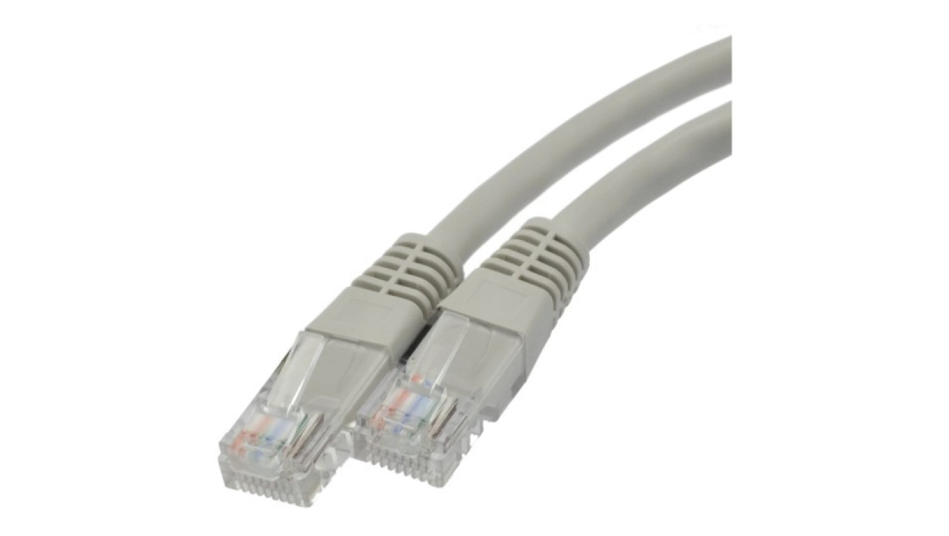 Patchcord UTP kat.5e kabel sieciowy LAN 2x RJ45 linka szary 30m