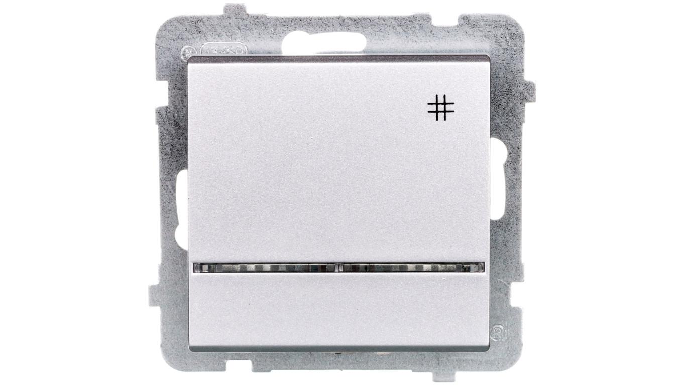 SONATA Łącznik krzyżowy z podświetleniem srebro mat ŁP-4RS/m/38