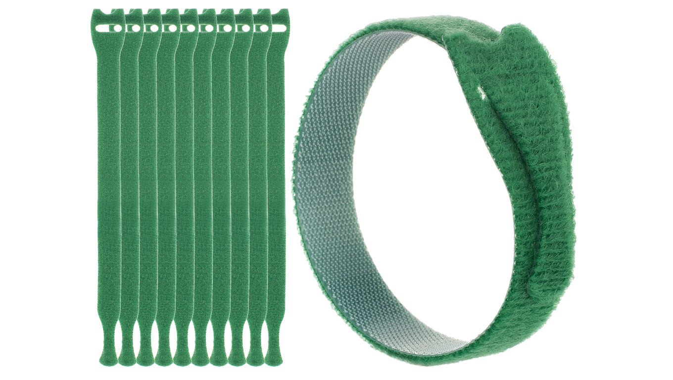 Opaski rzepowe 20x200 BTB Straps zielone /opakowanie 10szt./