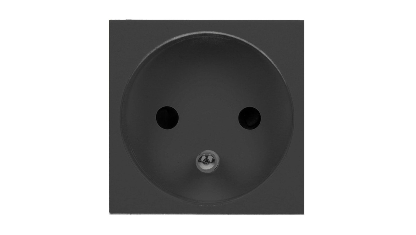 ORNO gniazdo modułowe zu czarne 45x45mm 16A 230V OR-GM-9010/B/FR