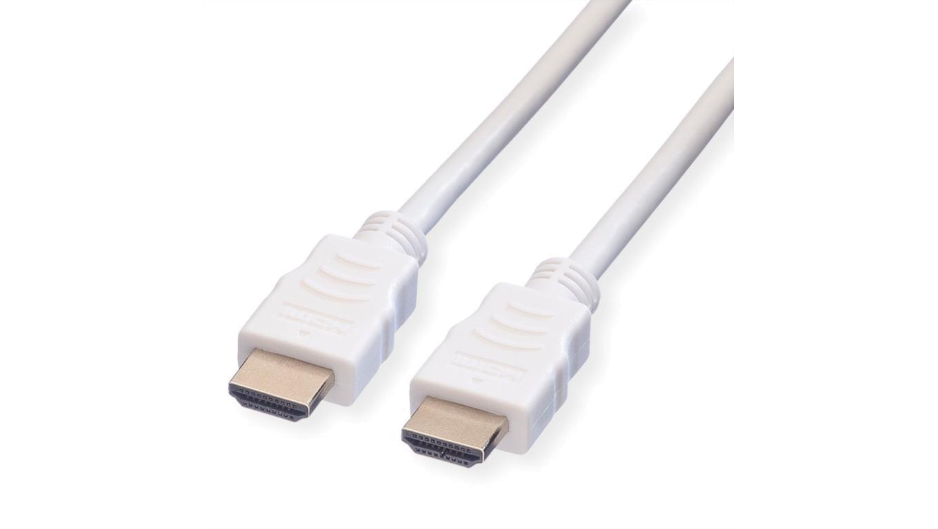VALUE HDMI High Speed Cable met Ethernet M-M, wit, 2 m