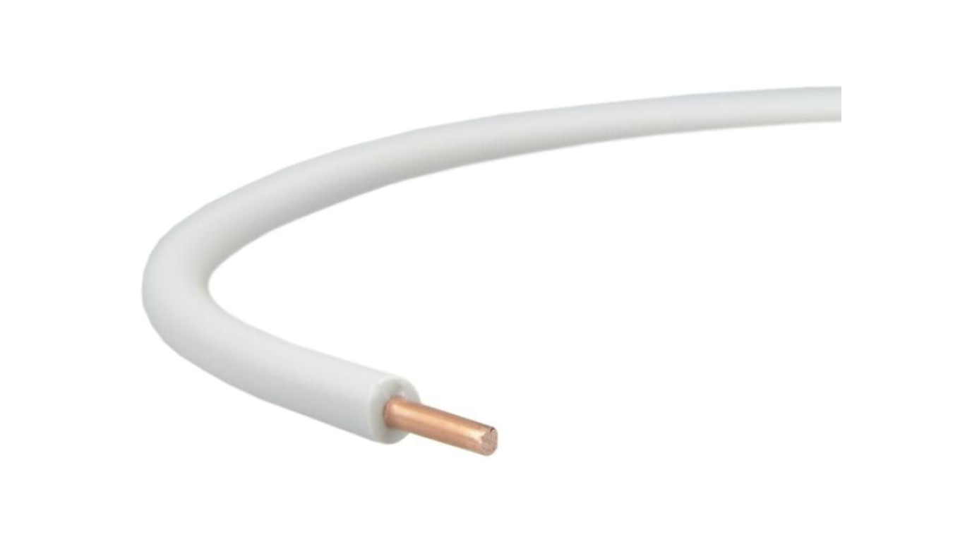 Przewód instalacyjny H07V-U / DY 1 750V biały drut Elektrokabel /100m/