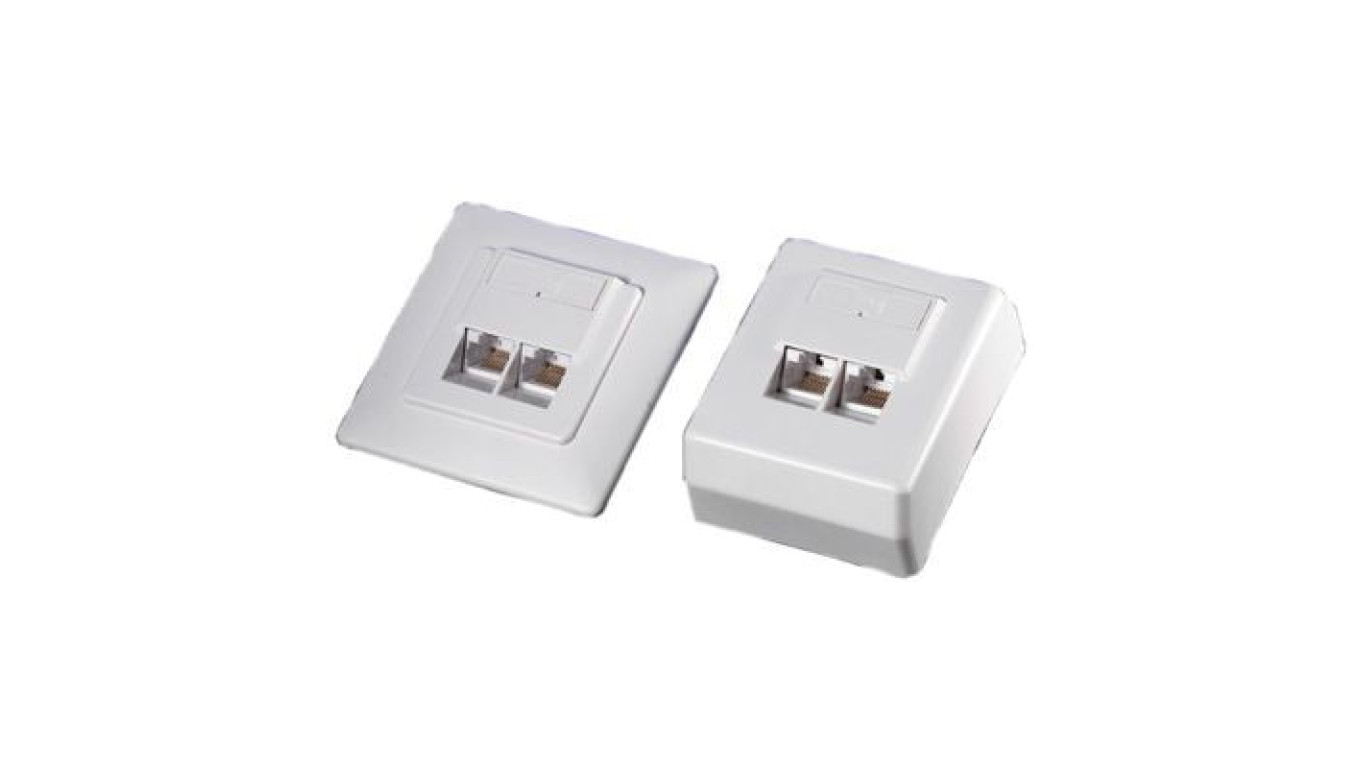 Value Gniazdo natynkowe Cat.6 białe UTP