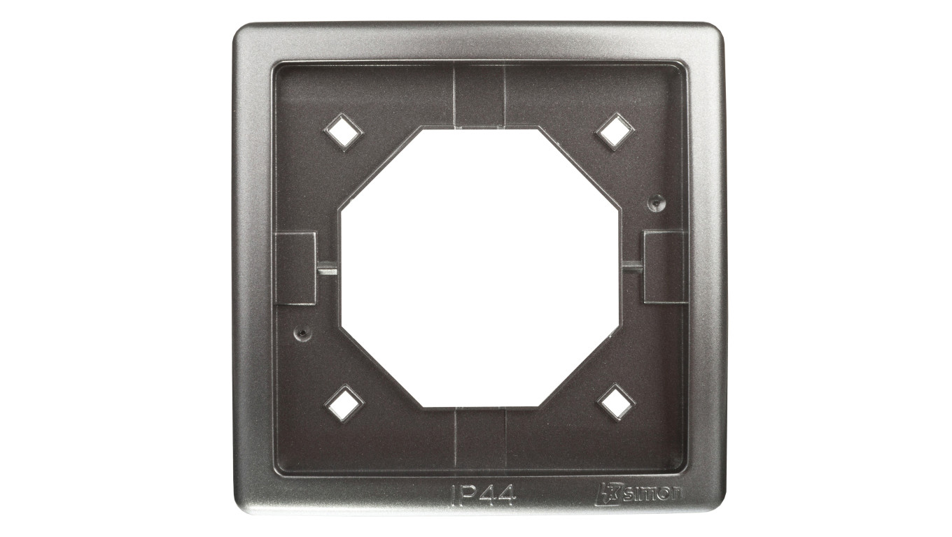 Simon Basic Standard Ramka bryzgoszczelna pojedyncza IP44 z uszczelką stal inox BMR1B/21