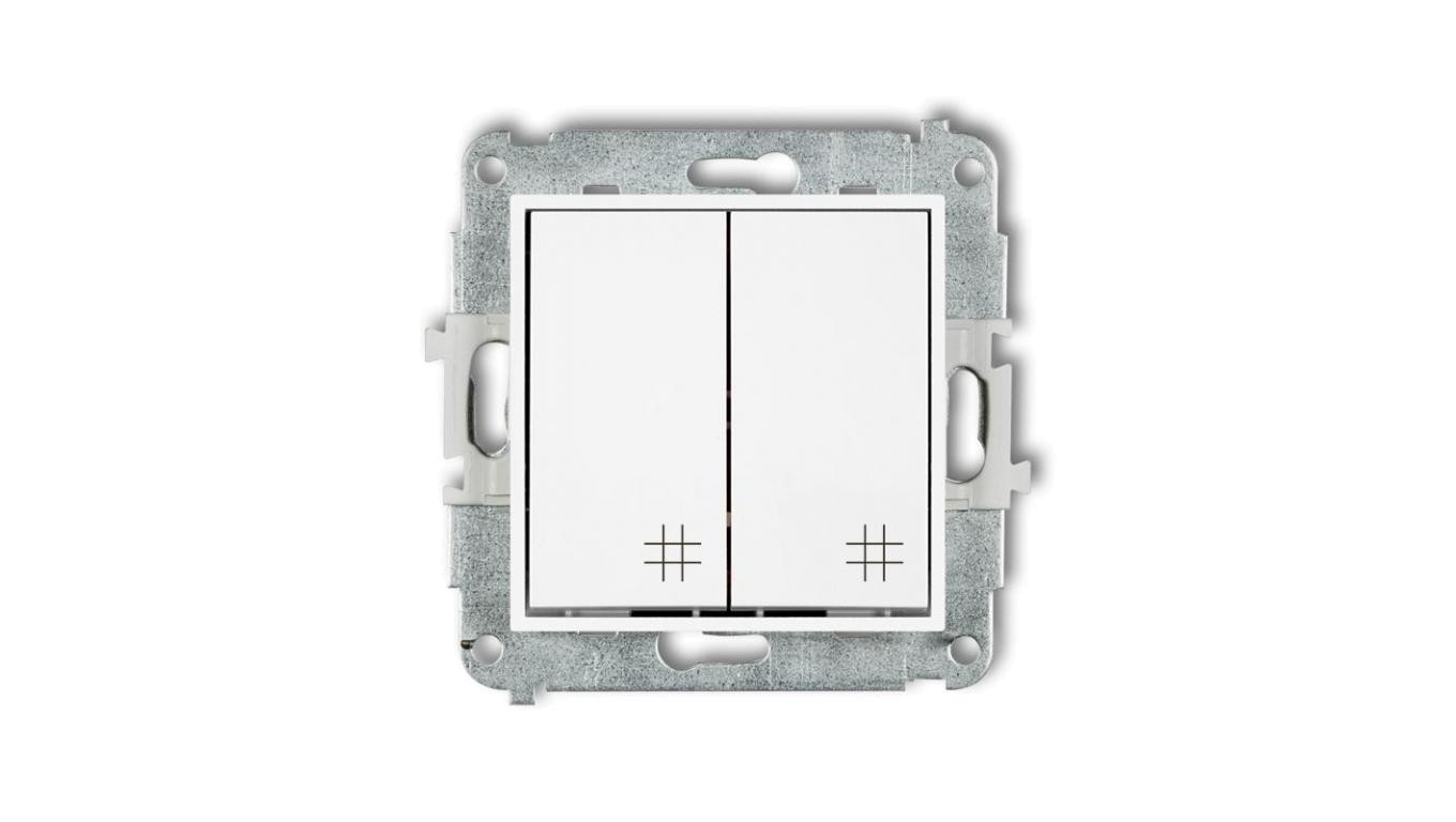 MINI Mechanizm łącznika podwójnego krzyżowego biały mat 25MWP-66