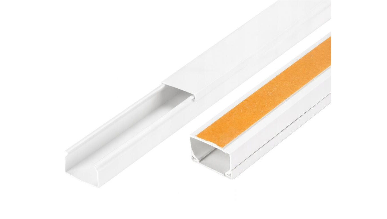 Listwa elektroinstalacyjna kanał kablowy BKK 25x25mm korytko z pokrywą i taśmą montażową 2-stronną / 2 m / 4/EB/KK 25x25/TS