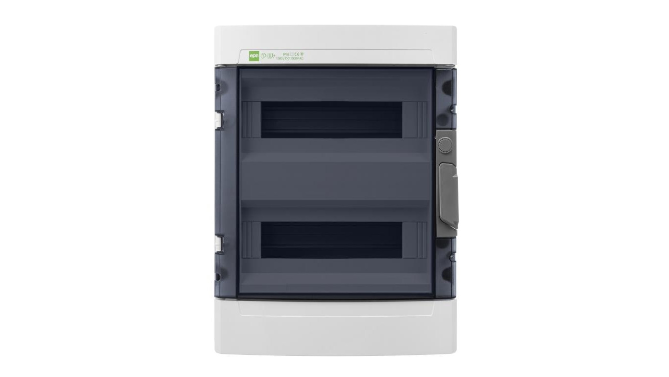 Rozdzielnica hermetyczna EP-LUX natynkowa 2x12 1500V DC1000V AC PE+N dymny IP65 1956-01