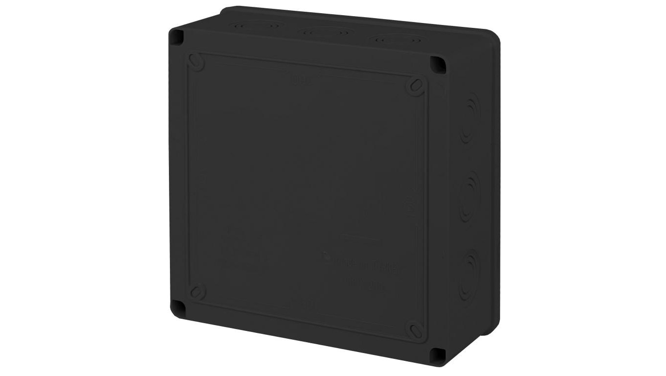 CZARNA PUSZKA INSTALACYJNA HERMETYCZNA ELEKTRYCZNA CZPI.200X200X80