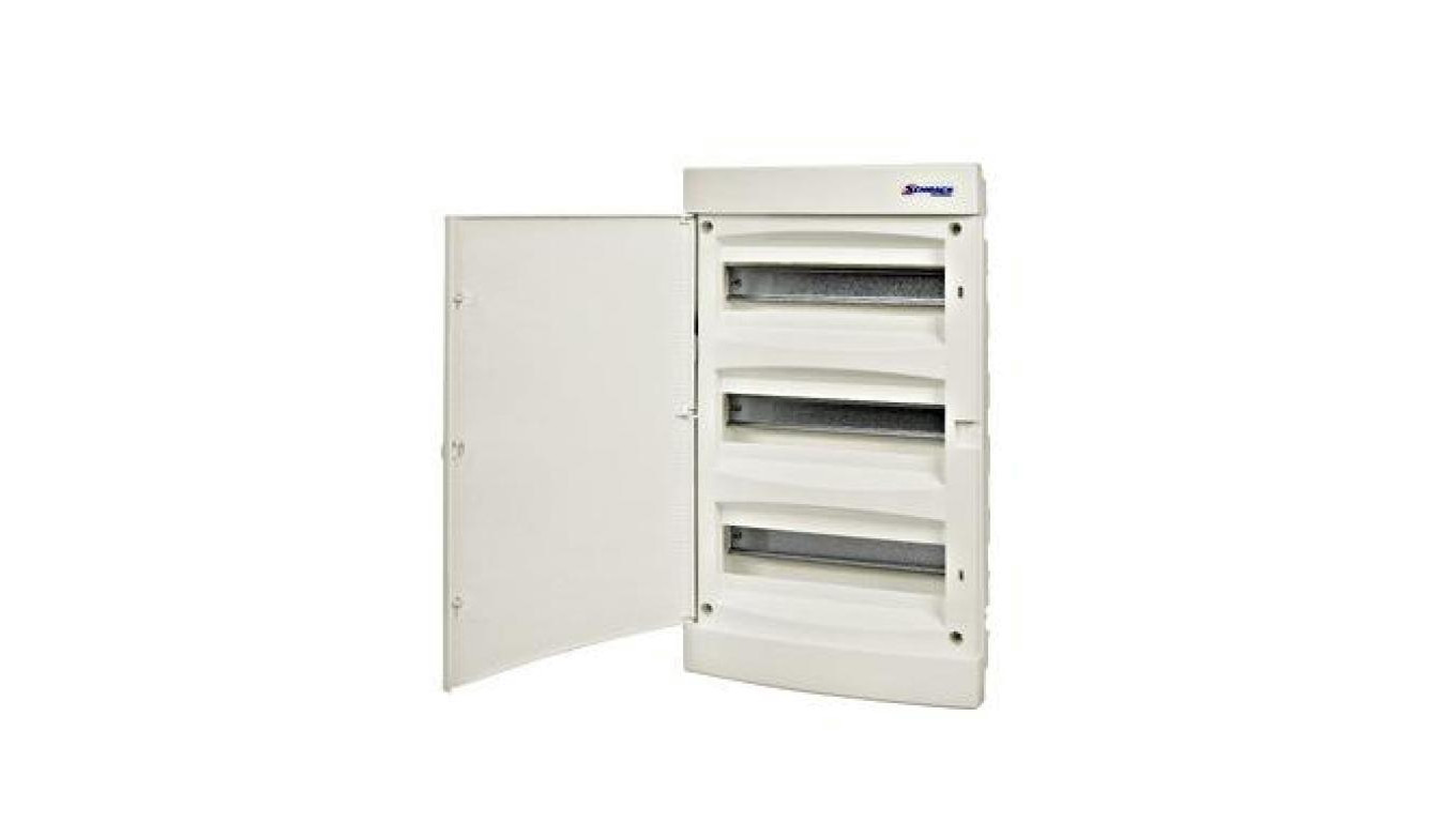 Obudowa podtynkowa z tworzywa 3x12 IP40 drzwi białe N+PE