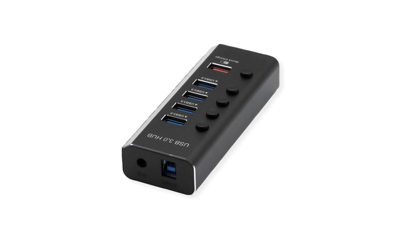 ROLINE USB 3.2 Gen 1 Notebook Hub 4 porty + 1x ładowanie