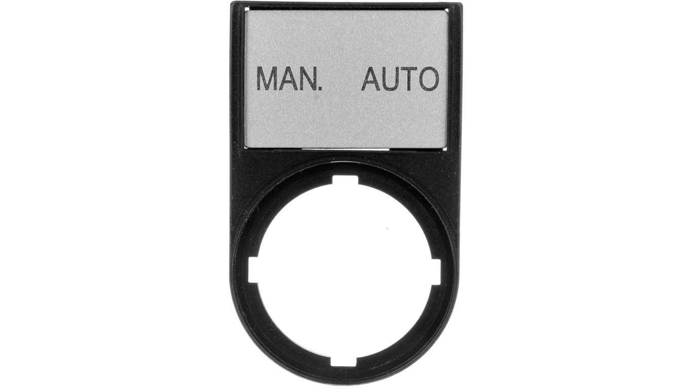Tabliczka opisowa MAN-AUTO 50x30mm czarna 22mm prostokątna M22S-ST-GB11 216500