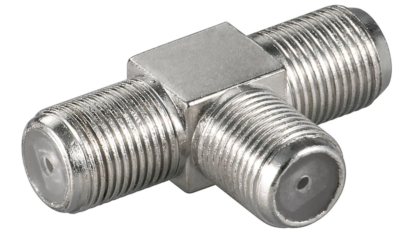 Adapter trójnik F: Gniazdo F 2 Gniazdo F