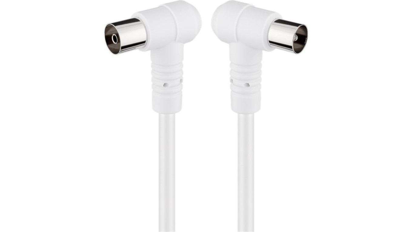 Kabel antenowy kątowy (80 dB), podwójne ekranowanie - Długość kabla 2.5 m