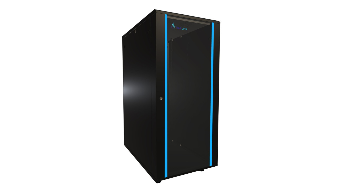 Szafa rack stojąca Extralink 27U 600x1000 Czarna