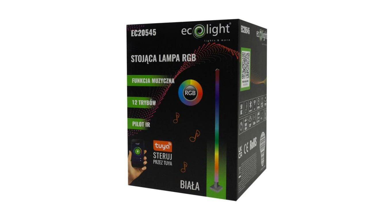Stojąca Lampa RGB muzyczna TUYA BIAŁA