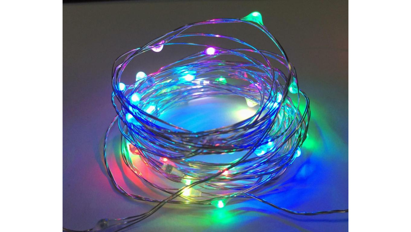 Lampki led zewnętrzne ŁEZKI 12V 5m 50LED rgb IP65