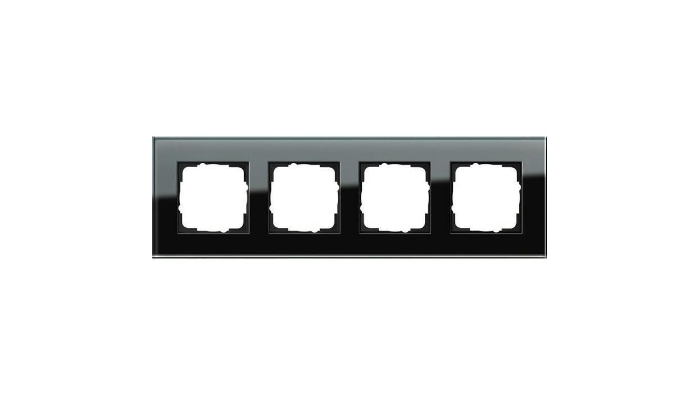 Gira Ramka poczwórna Gira Esprit Szkło c zarne