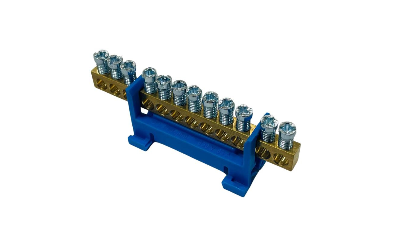 Listwa zaciskowa neutralna N12 kolor niebieski 12x16mm² MAD0012N33