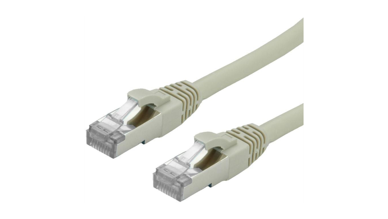 Patchcord S/FTP kat.6A PiMF kabel sieciowy LAN 2x RJ45 linka PoE szary 2m GT NETWORKS