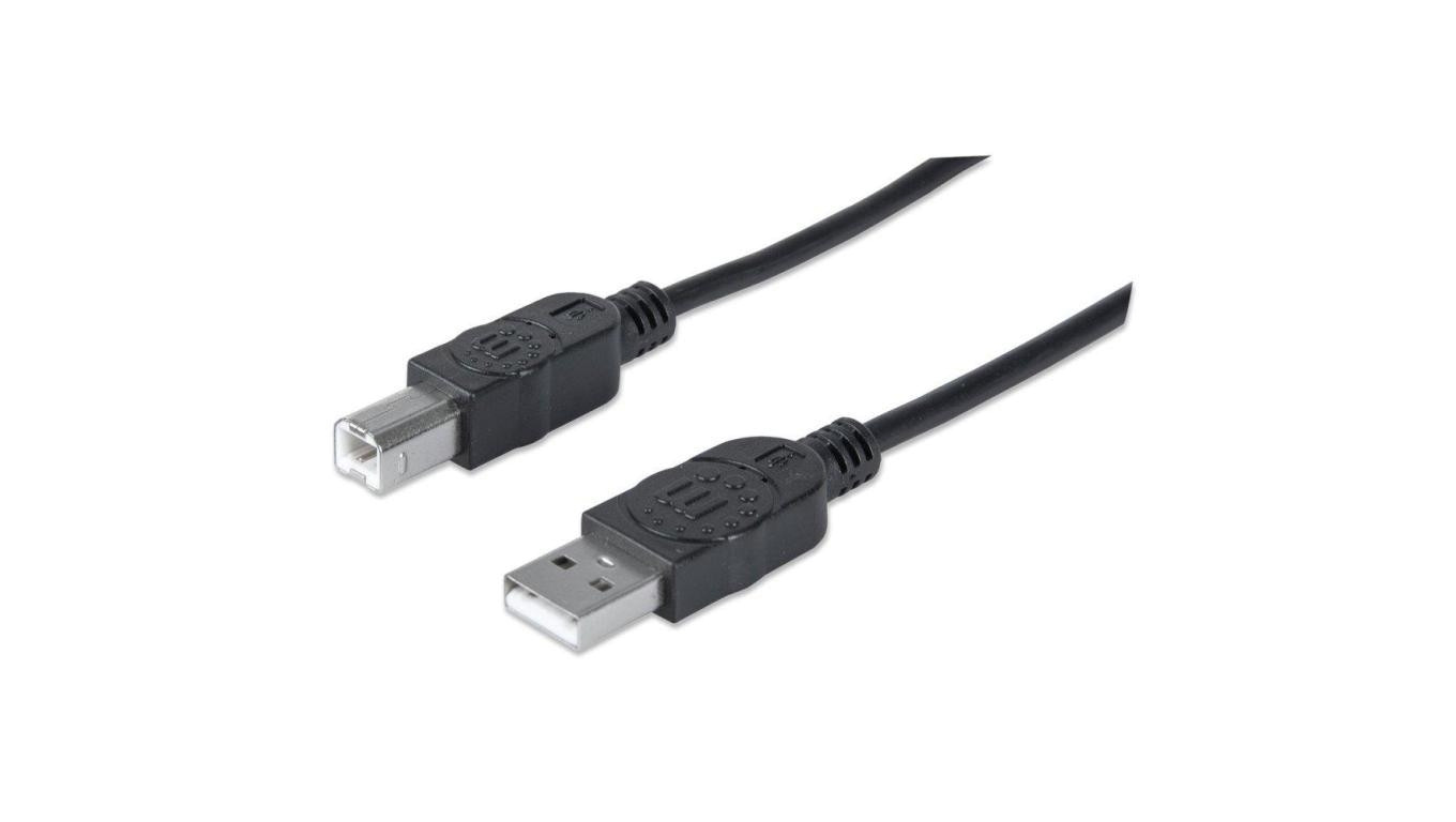 Kabel USB 2.0 AM-BM 3m do Drukarki Czarny Ekranowany