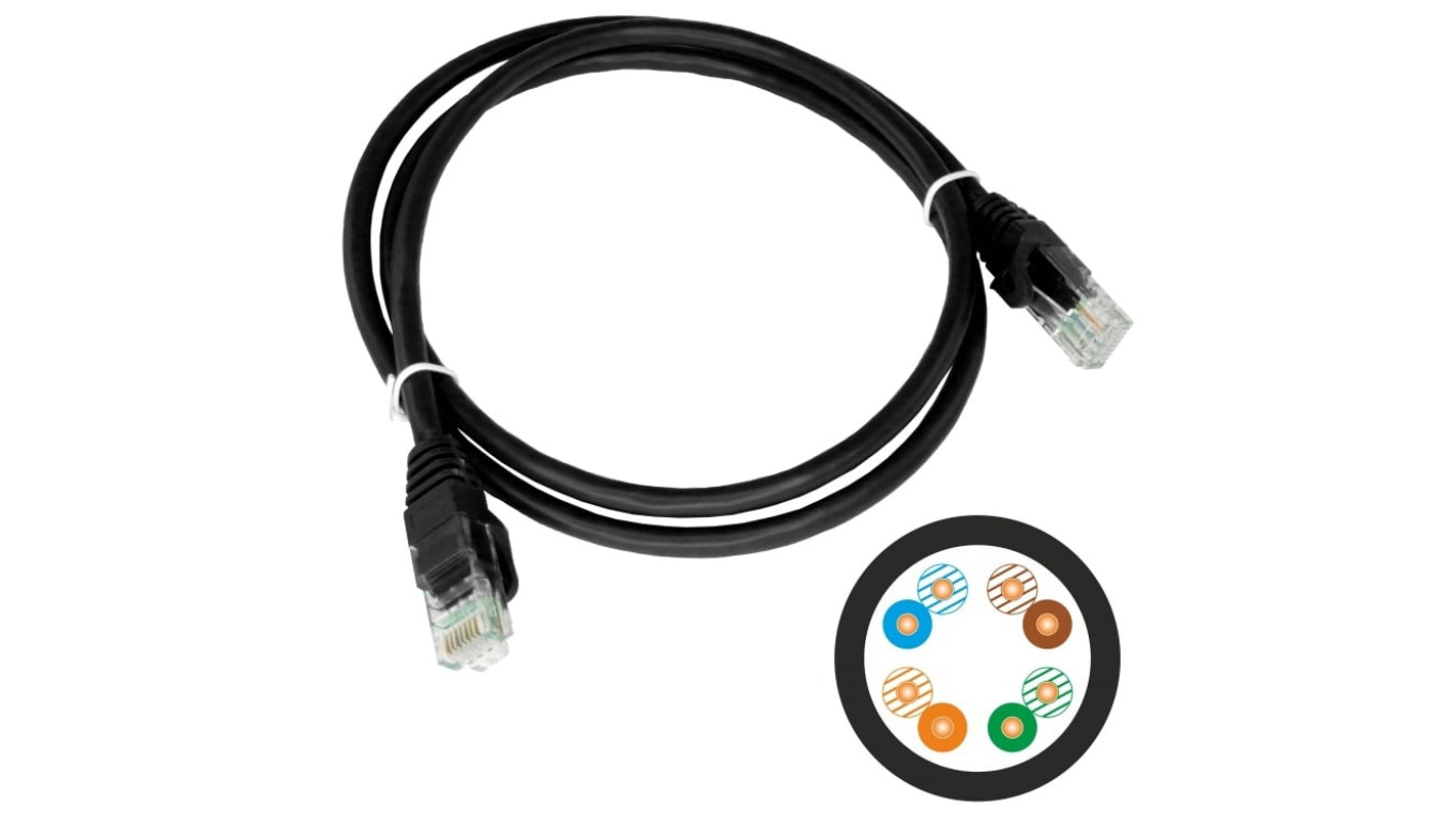 Patchcord UTP A-LAN KKU5CZA5 (RJ45 - RJ45 5m UTP kat. 5e kolor czarny)